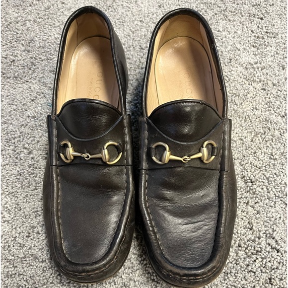 Gucci Vintage Brown Leather Horsebit Loafers Sz. 8.5 - Picture 1 of 7